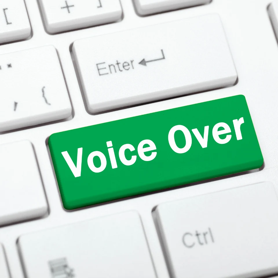 white-computer-keyboard-with-green-voice-over-key-replacing-standard-keyboard-button